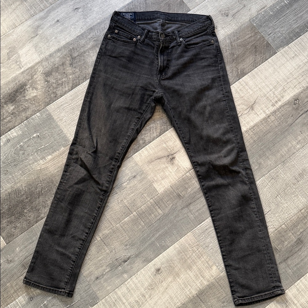 Abercrombie & Fitch black athletic slim stretch Jeans